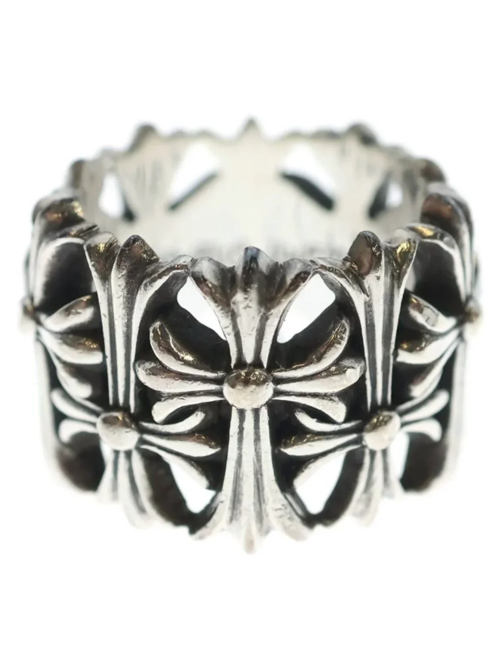 Chrome Hearts Cemetery Black Sling Silver Ring